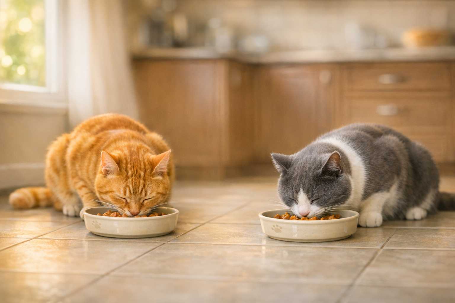 Feeding Bonded Cat Pairs: Managing Mealtime Without Competition