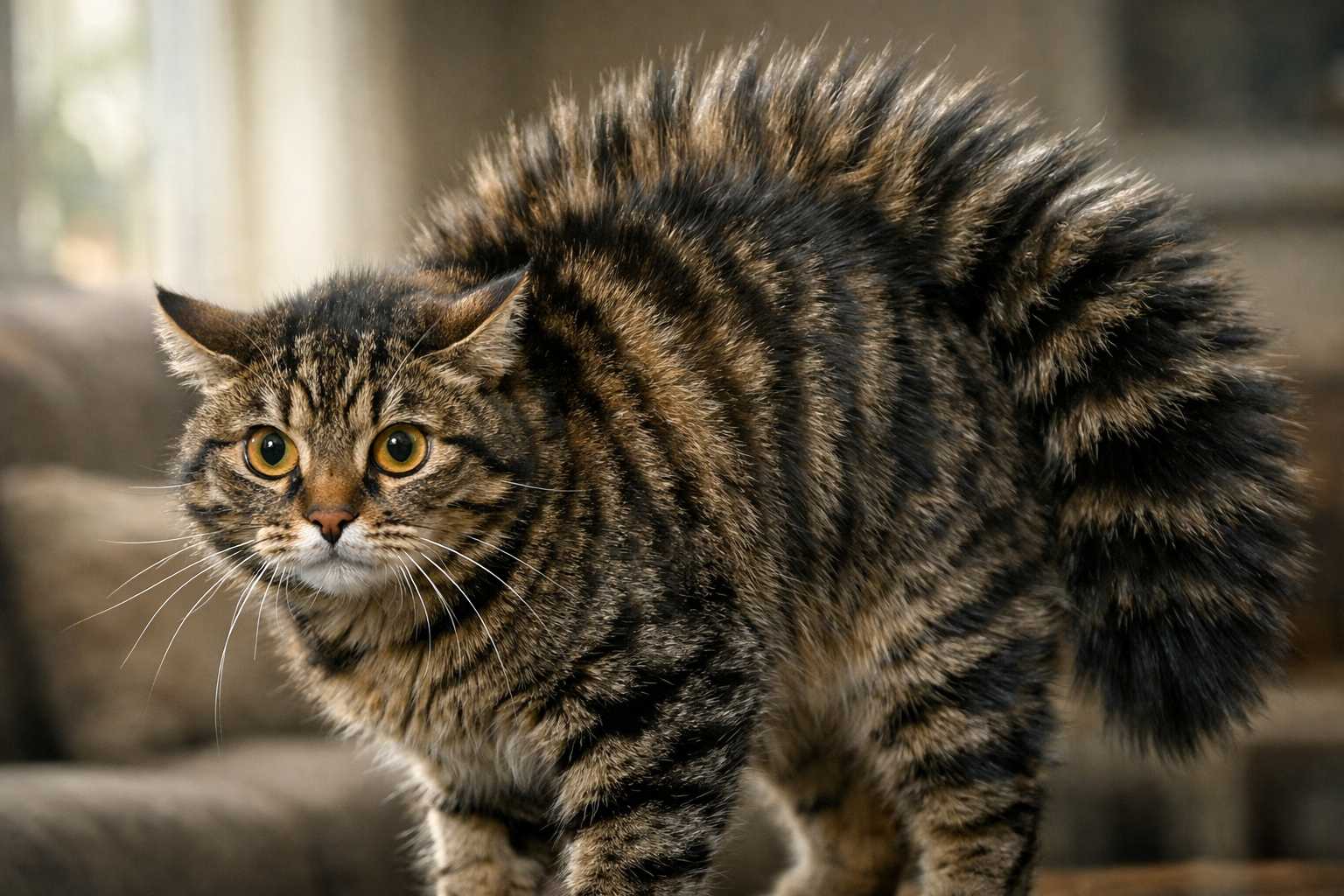 Cat Piloerection Explained: Why Cats Raise Their Fur and What It Signals