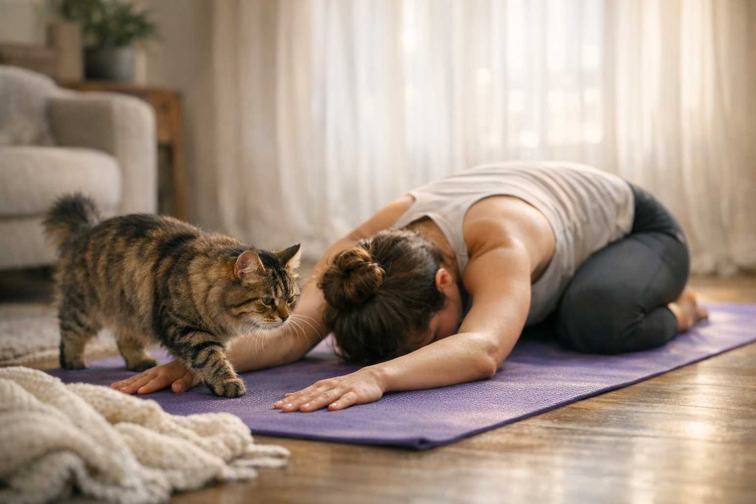 Cat Yoga for Beginners: How to Practice Doga with Your Feline Friend