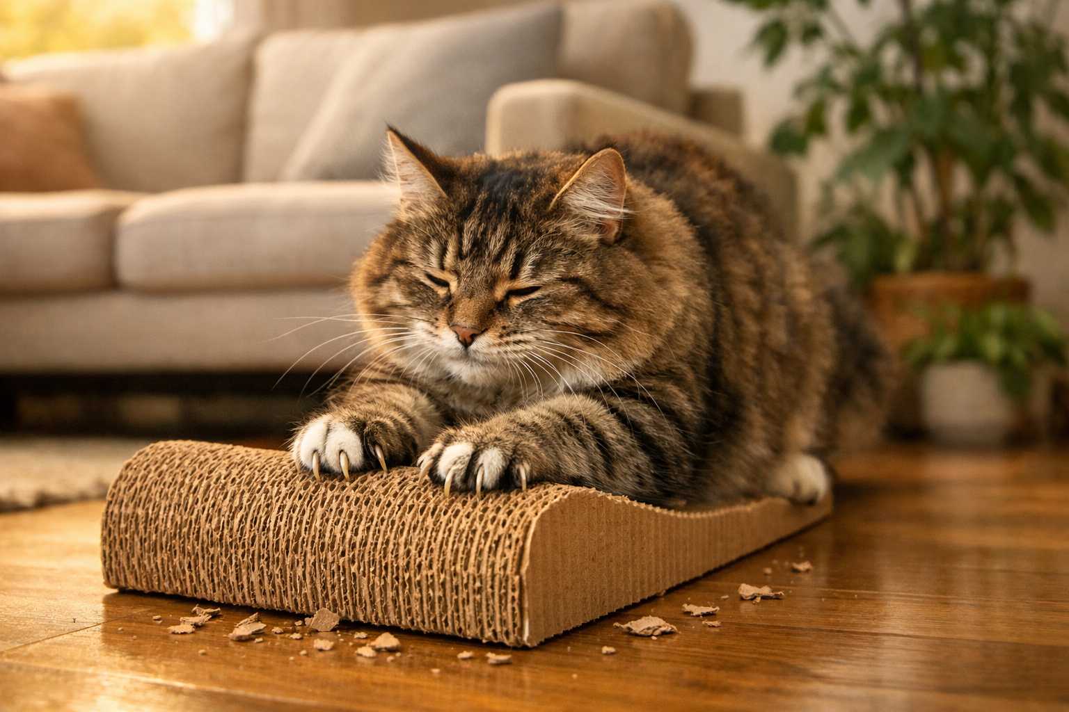 Corrugated Cardboard Scratchers: Eco-Friendly Cat Solutions